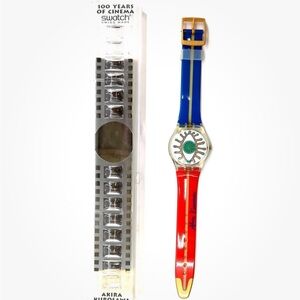 Swatch Artists EIGA SHI GZ141 by Akira Kurosawa '100 Years of Cinema' Watch NOS